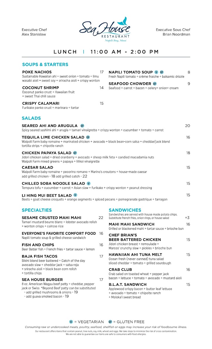 Sea House Restaurant Menu - Image 3